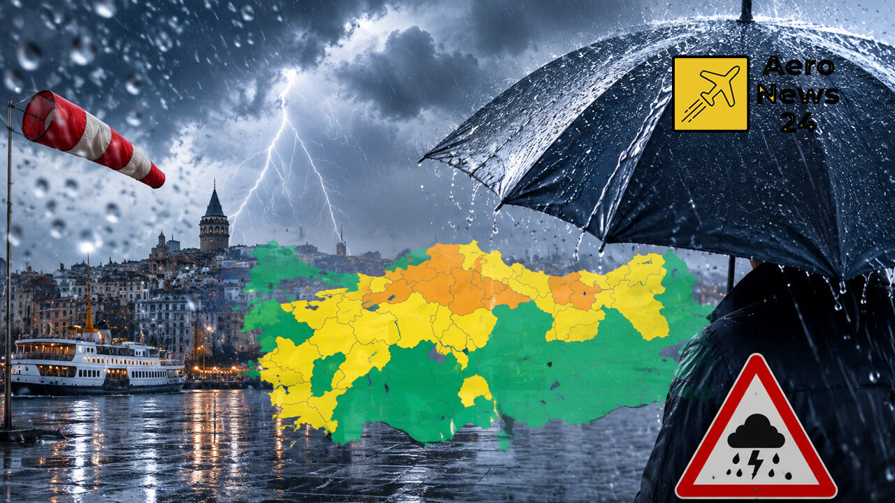 Meteoroloji’den Peş Peşe Uyarı: Kuvvetli Sağanak ve 60 Km Hızında Rüzgar Geliyor