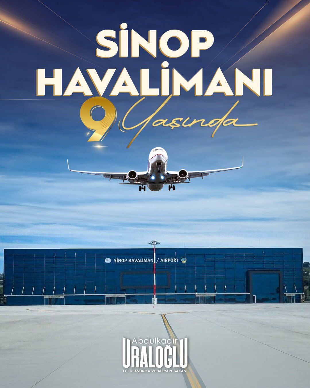 Sinop Havalimanı 9 Yaşında