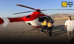 AMBULANS HELİKOPTER 40 GÜNLÜK BEBEK İÇİN HAVALANDI