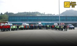 ORDU-GİRESUN HAVALİMANI'NDA TATBİKAT HEYECANI