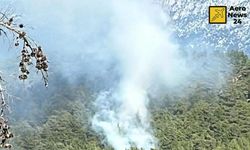 Manavgat'taki orman yangınına havadan müdahale ediliyor