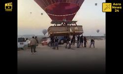 Sıcak Hava Balonu Park Halindeki Araca Çarptı