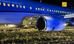 KLM'e ait Boeing 737-800 tipi yolcu uçağı acil iniş yaptığı sırada pistten çıktı