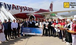 Gazipaşa-Alanya Havalimanı, FlyArsytan’ın ilk uçuşunu karşıladı
