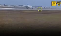 United Airlines uçağında iniş sırasında ön iniş takımı tekeri koptu
