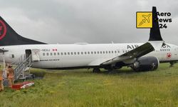 Air Canada'ya ait Boeing 737 MAX 8, Montreal'de taksi yolundan çıkarak çim alana saplandı