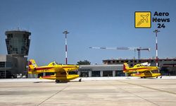 Fransa'daki yangın görevini tamamlayan Türk yangın söndürme uçakları yurda döndü