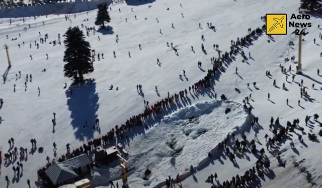 Uludağ’da kar kalınlığı 60 santimetreyi aştı