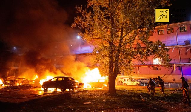 Rusya'nın Kiev'e Gerçekleştirdiği İHA Saldırısında 11 Kişi Yaralandı