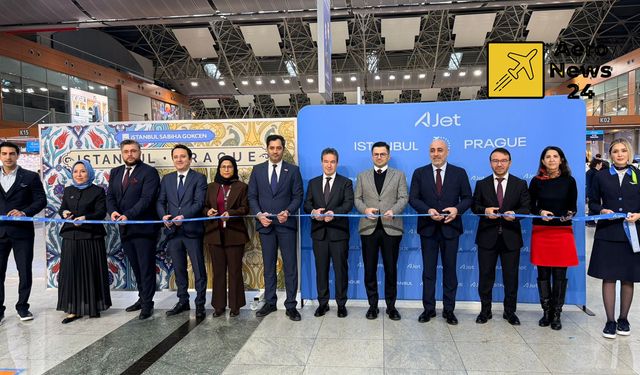 AJet Sabiha Gökçen Havalimanı - Prag hattını törenle açtı