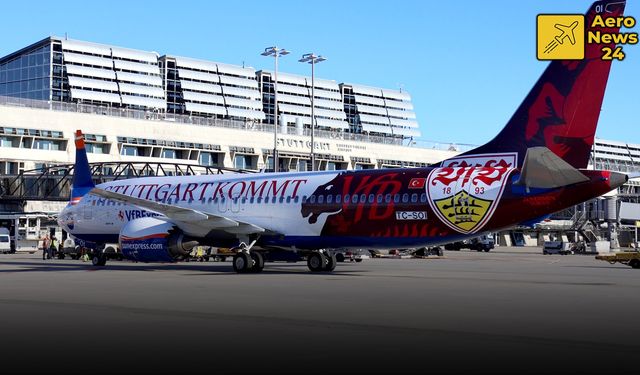 SunExpress, VfB Stuttgart temalı uçağını tanıttı