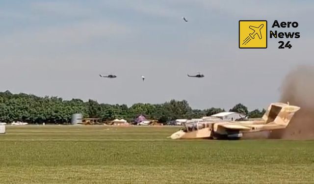 Fransa'ya Ait OV-10 Bronco Polonya'da Gövde Üstü İniş Yaptı