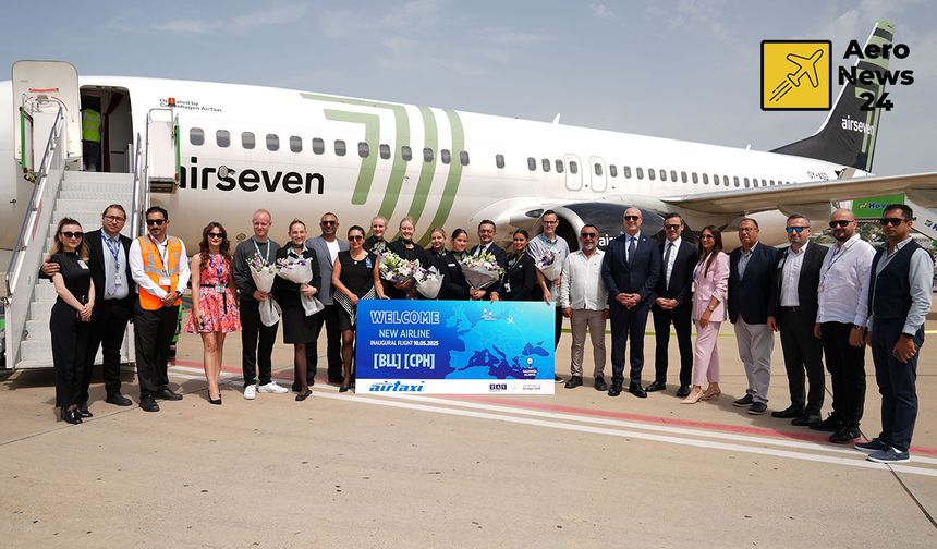 Gazipaşa-Alanya Havalimanı, Copenhagen Air Taxi’nin ilk uçuşunu karşıladı