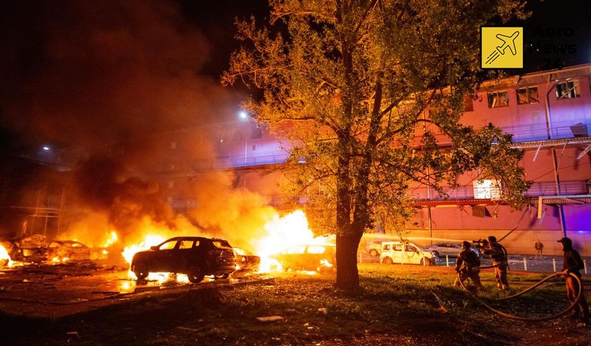 Rusya'nın Kiev'e Gerçekleştirdiği İHA Saldırısında 11 Kişi Yaralandı