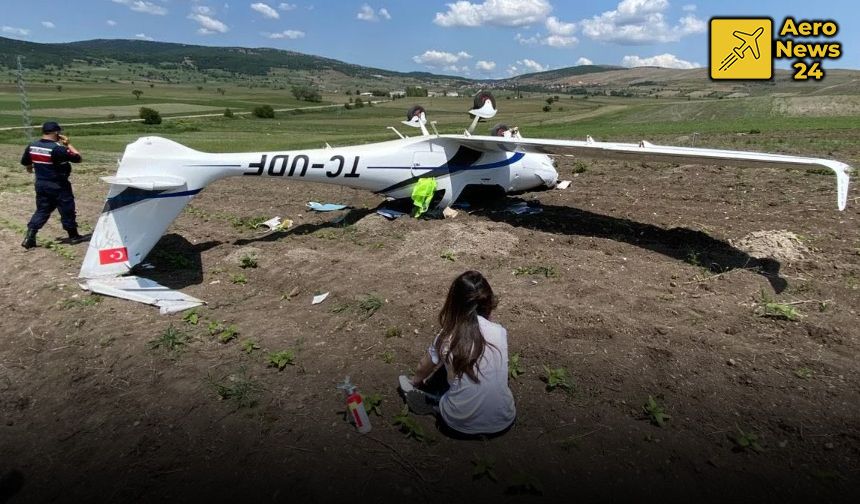 Bilecik’te eğitim uçağı kırıma uğradı