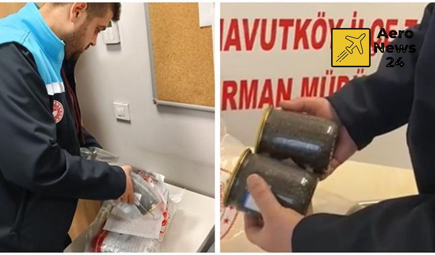 İstanbul Havalimanı’nda kaçak havyar operasyonu: 13 kilo mersin balığı havyarı ele geçirildi