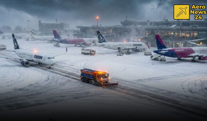 Şiddetli kar yağışı uçak seferlerini de etkiledi