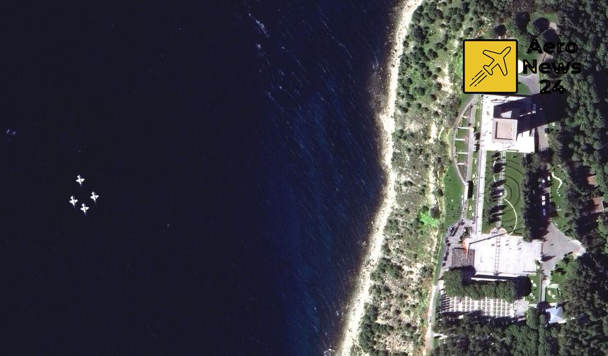 T-38’lerden Çanakkale Şehitler Abidesi üzerinde saygı uçuşu