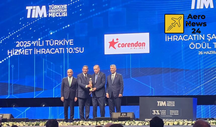 Corendon Airlines, TİM'in ihracat şampiyonları arasında çifte başarıya ulaştı