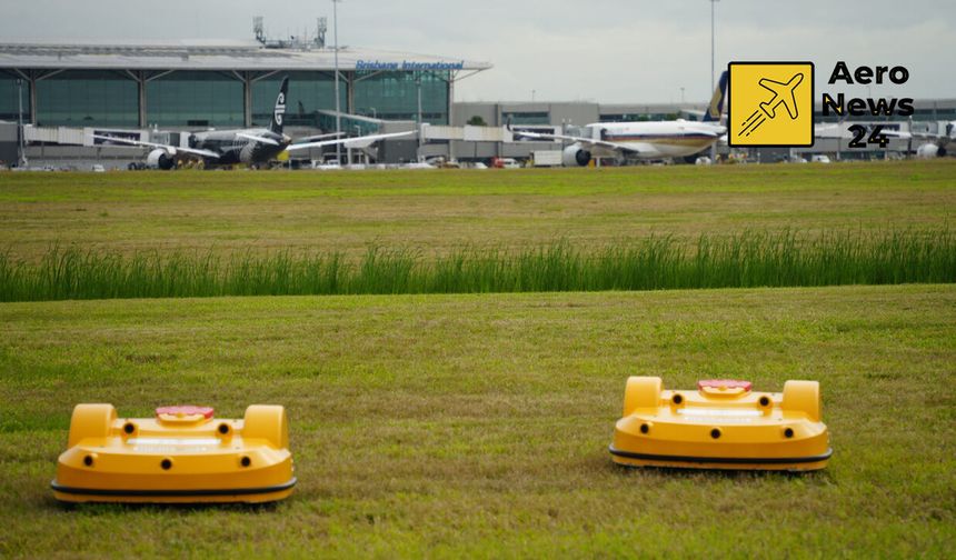 Brisbane Havalimanı'ndan Bir İlk: Otonom Çim Biçme Robotları Göreve Başladı