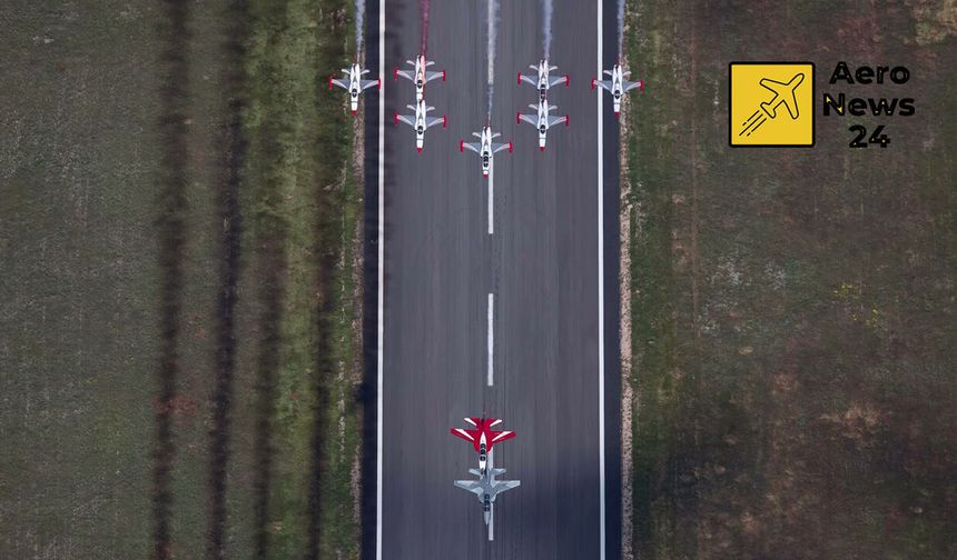 HÜRJET ve Türk Yıldızları'ndan Tarihi Gösteri: Gökyüzünde İlk Kez 10 Uçaklı Kol Uçuşu