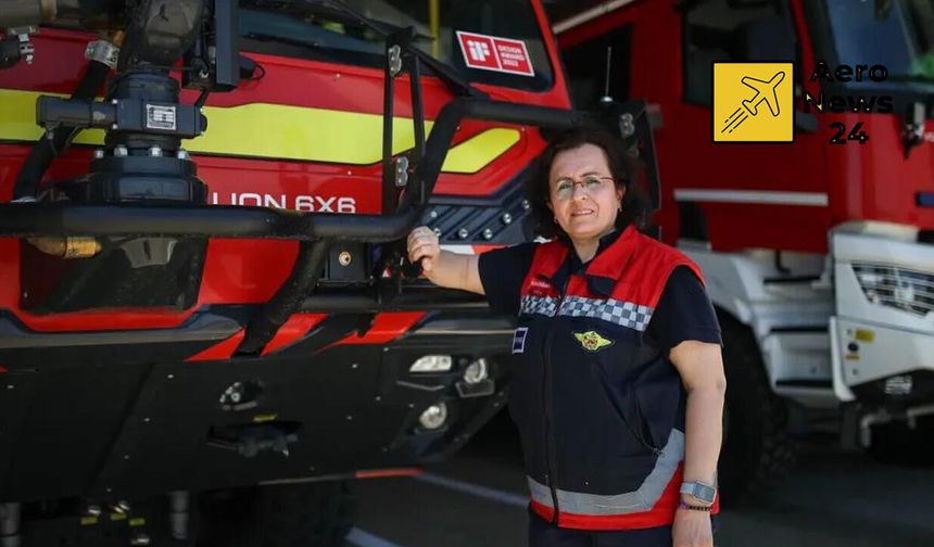 HEAŞ’ın gururu Fatma Doğanay: Türkiye’nin ilk kadın itfaiye şoförü 26 yıldır Sabiha Gökçen’de görev başında