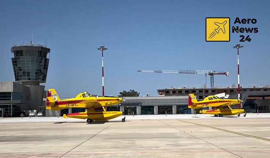 Fransa'daki yangın görevini tamamlayan Türk yangın söndürme uçakları yurda döndü