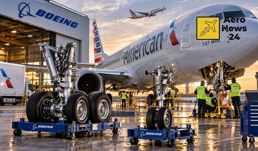 Boeing ve American Airlines’tan 737 MAX’te Bir İlk: İniş Takımı Değişimi Tamamlandı