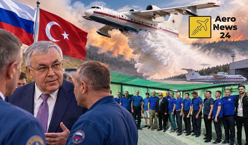 Rus Büyükelçi Verşinin’den İzmir’deki Be-200ÇS Üssüne Ziyaret