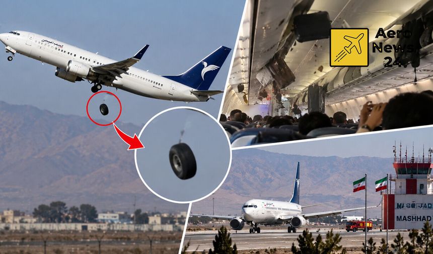 İran’da Boeing 737’de Korku Dolu Anlar: Tekerleği Koptu, Motor Arızası Bildirildi