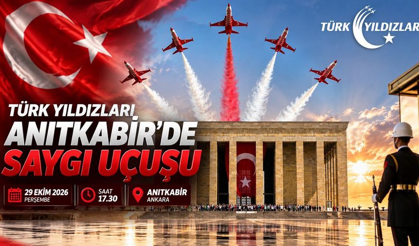 Türk Yıldızları 29 Ekim'de Anıtkabir semalarında